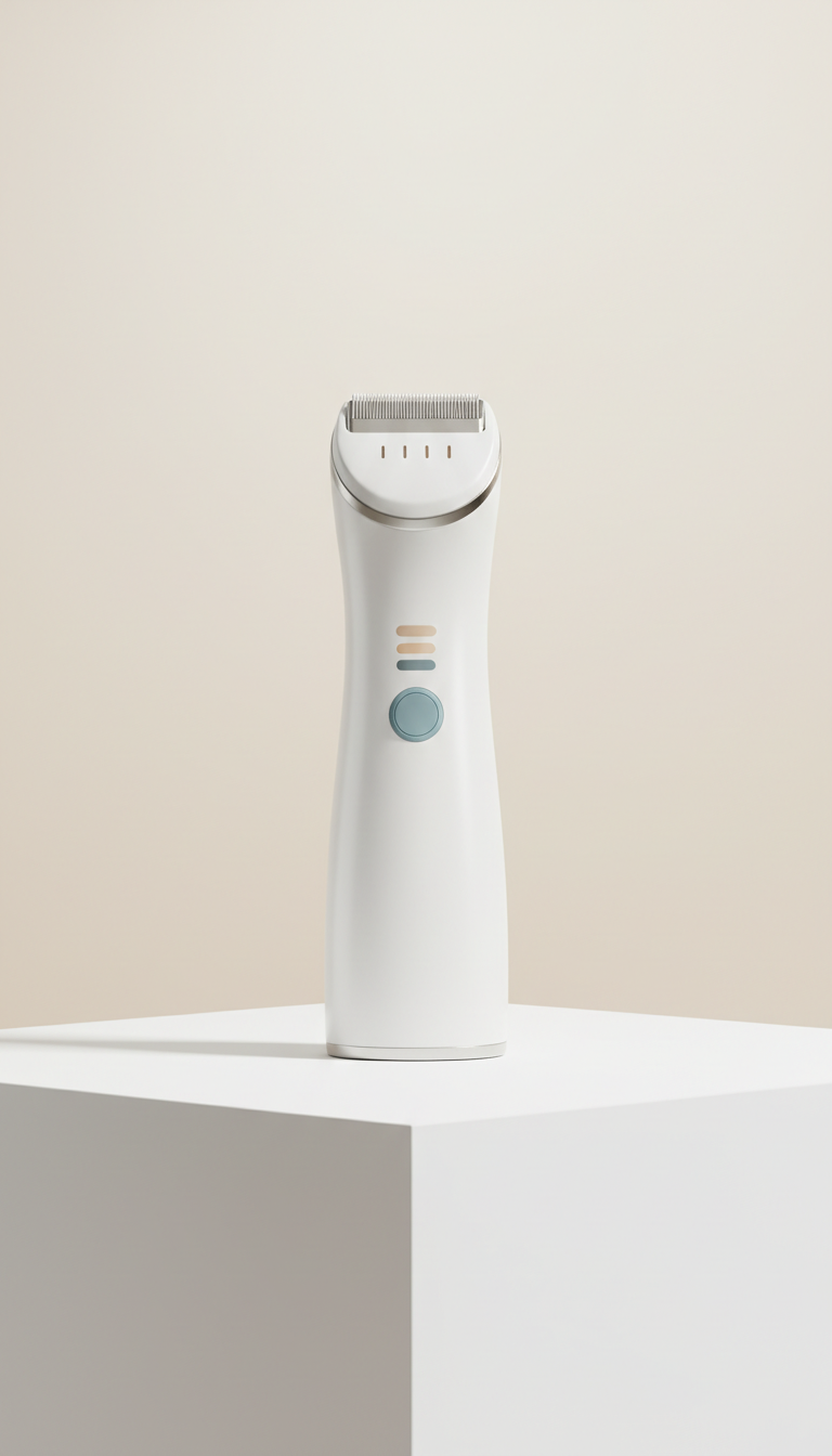Ultrasonic deep cleansing wand in warm white finish