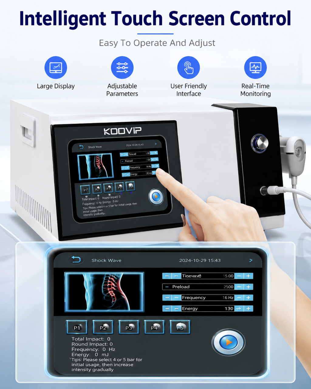 Professional Shockwave Therapy Machine | Portable ESWT Pain Relief Device for Physiotherapy & Recovery